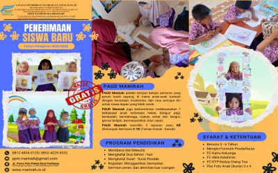 Penerimaan Siswa Baru PAUD Manirah Tahun Ajaran 2025-2026